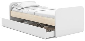 Detská posteľ nabet s úložným priestorom 90 x 190 cm biela MUZZA