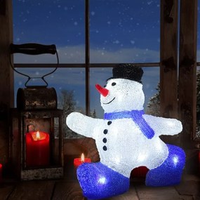 InternetovaZahrada Vianočný snehuliak s LED osvetlením