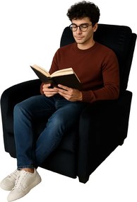 Relaxačné kreslo René rozkladacie čierne