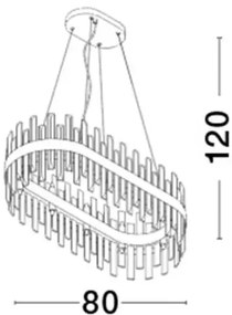 Luxusný luster Crown 80 zlaté
