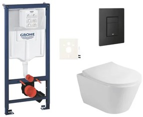 Závesný wc set do ľahkých stien / predstenová montáž Glacera Ava SIKOGRSAVAEKF0