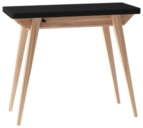 Rozkladací jedálenský stôl s prídavnou doskou s čiernou doskou 90x45 cm Envelope – Ragaba