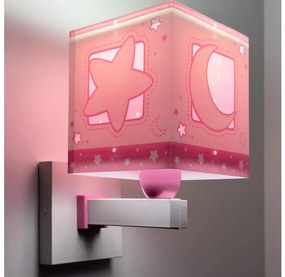 Dalber 63239S - Detské nástenné svietidlo MOONLIGHT 1xE27/15W/230V ružová