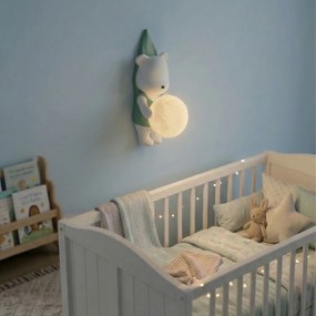 Toolight G169-1W, detské nástenné svietidlo macko v tričku, 1xG9, G169-1W BLUE, OSW-07809