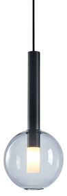 Závesné svietidlo Niko, 1x transparentné sklenené tienidlo, (fi 15cm), b