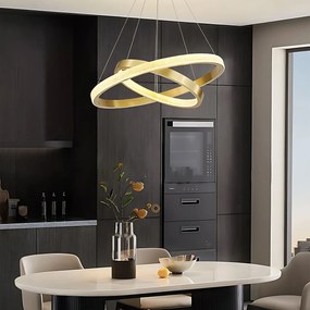 Toolight Toolight, LED stropné svietidlo 60cm, 55W, 3500lm + diaľkové ovládanie, APP1772-CP, zlatá matná, OSW-06351
