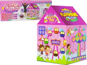 LEAN Toys Detský zábavný stan Fun House Pink 123 cm x 82 cm