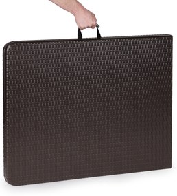 Skladací záhradný stôl, 180 cm, ratan