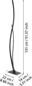Eglo 901803 - LED stojacia lampa GRISOLIA LED/20W/230V čierna