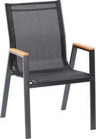 Garden Line POLYWOOD OCELOVÁ ZÁHRADNÁ STOLIČKA 61 x 56 x 90 CM ČIERNA