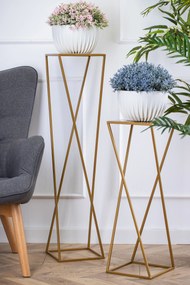 STOJAN NA KVETINÁČ LOFT4 100X24X24 CM ZLATÁ