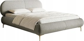 Manželská posteľ 140cm Octave (rošt úl. priestor) (sivá zlatá)