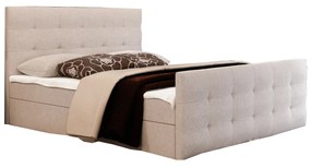 Manželská posteľ Boxspring 140 cm Milagros 2 (béžová) (s matracom a úložným priestorom). Vlastná spoľahlivá doprava až k Vám domov. 1046751