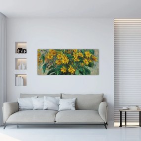 Obraz - Claude Monet, Jerusalem Artichoke Flowers, reprodukcia (120x50 cm)