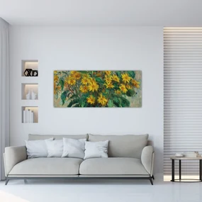 Obraz - Claude Monet, Jerusalem Artichoke Flowers, reprodukcia (120x50 cm)