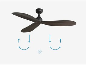 FARO 34301 - Stropný ventilátor PALMA hnedá pr. 129 cm IP44 + diaľkové ovládanie