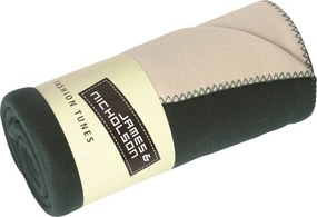 Daiber Fleece deka 150x170 cm JN952 - Tmavozelená / smotanová | 150 x 170 cm