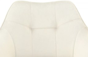 Jedálenská stolička Scott - zamat - Krémová