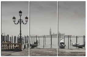 Obraz na plátne - Veľký kanál a gondoly v Benátkach 1114QB (135x90 cm)