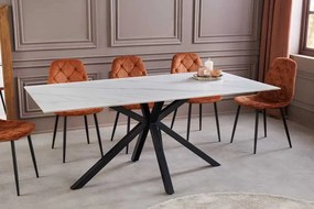 Keramický jedálenský stôl Fabrico 160 cm biely