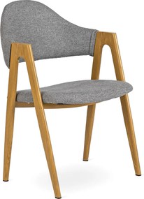 PROXIMA.store - Čalúnená jedálenska stolička RUIZ FARBA: sivá