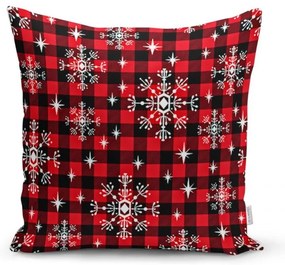 Súprava 4 vianočných obliečok na vankúš a behúň na stôl Minimalist Cushion Covers Snowflake