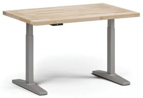 Výškovo nastaviteľný pracovný stôl do dielne, elektrický, 1200 x 800 x 690-1340 mm, sivá podnož