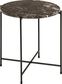 XXXLutz PRÍRUČNÝ STOLÍK, hnedá, tmavohnedá, kameň, 42/42/45 cm - Online Only obývacie izby - 001749084606