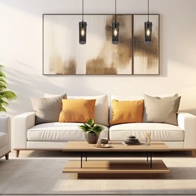 Luster na lanku PADOVA 3xE27/15W/230V čierna