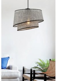 Závesné svietidlo na lane BARETTE 1xE27/60W/230V sivá/čierna