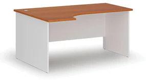Kancelársky rohový pracovný stôl PRIMO WHITE, 1600 x 1200 mm, ľavý, biela/čerešňa