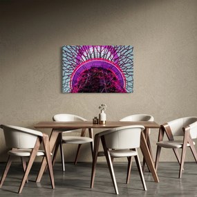Abstraktný obraz - fialové vetvy (90x60 cm)