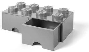 Sivý úložný box s dvoma zásuvkami LEGO®