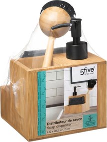 Dávkovač mydla Smart, bambus/s prvkami vo farbe nerez, 250 ml