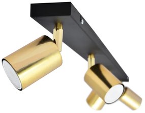 LED Bodové svietidlo TUNE 4xGU10/4,8W/230V zlatá/čierna