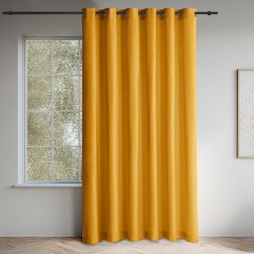 Zamatový dimout záves v horčicovej farbe 265x270 cm Velto – Filumi