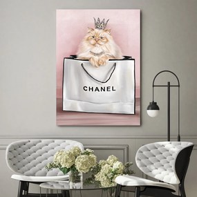Gario Obraz na plátne Mačka v taške Chanel Rozmery: 40 x 60 cm