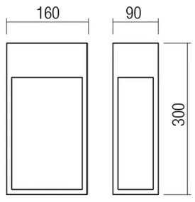 Redo 90604 - LED vonkajšie nástenné svietidlo STAND LED/20W/230V IP65 hnedé