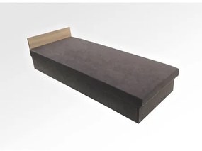 Válenda Chrisi D90 - 90x200 cm Červená Pánty vľavo Dub sonoma