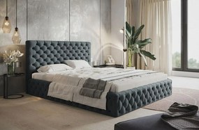Dizajnová čalúnená manželská posteľ MAISON 160 x 200