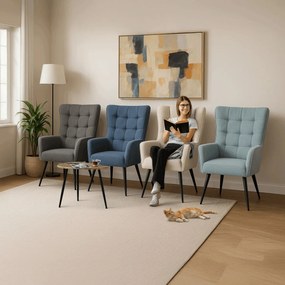 Relaxačné kreslo ušiak MONTERA Modrá