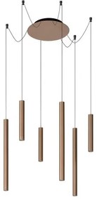 Lucide 74403/06/97 - LED Stmievateľný luster na lanku LORENZ 6xLED/4W/230V medená