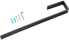 Cerano Patrizio, nástenný držiak na uteráky 40 cm, čierna matná, CER-CER-428971
