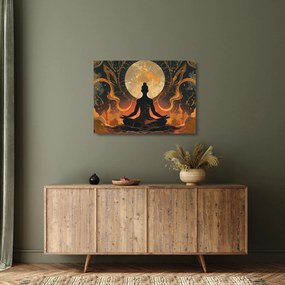 Sklenený obraz - Meditácia (70x50 cm)