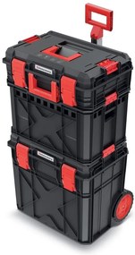 Sada kufrů na nářadí a dílenského boxu 3 ks XEBLOCCK PRO 54,6 x 38 x 97 cm černo-červená