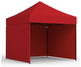 Trojstenný párty stan bez okien červená 3m x 3m