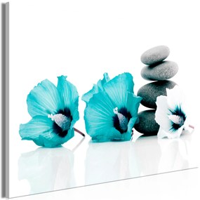 Artgeist Obraz - Calm Mallow (1 Part) Wide Turquoise Veľkosť: 90x60, Verzia: Premium Print