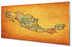 Sklenený obraz farebné mapa 125x50 cm