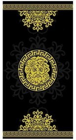 Velká plážová osuška s antickým motívom boha Zeusa – 100 % bavlna s vysokou gramážou 420 g/m² – nadštandardný rozmer 90×165 cm