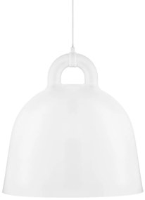 Závesná lampa Bell, veľká – biela